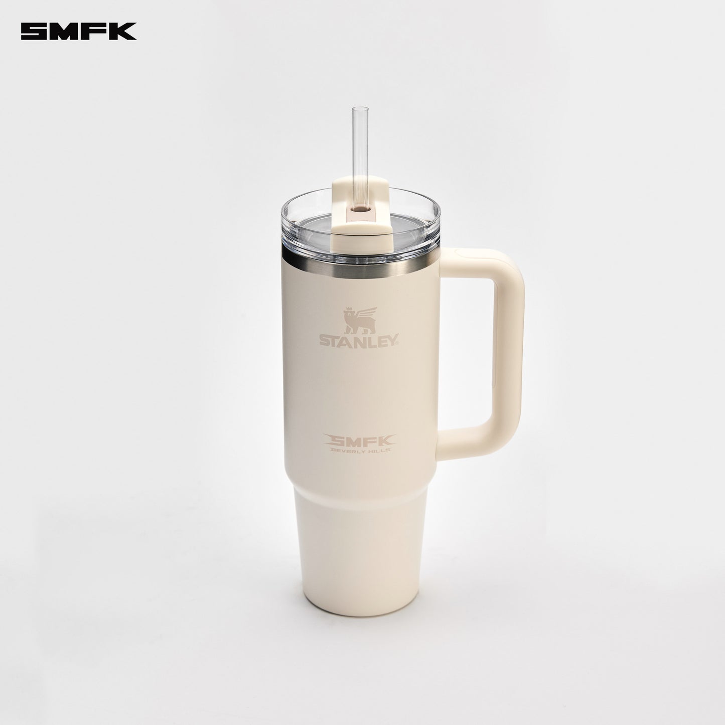 STANLEY Stainless Steel Straw Tumbler (SMFK Beverly Hills Boutique Limited Edition) Cream White