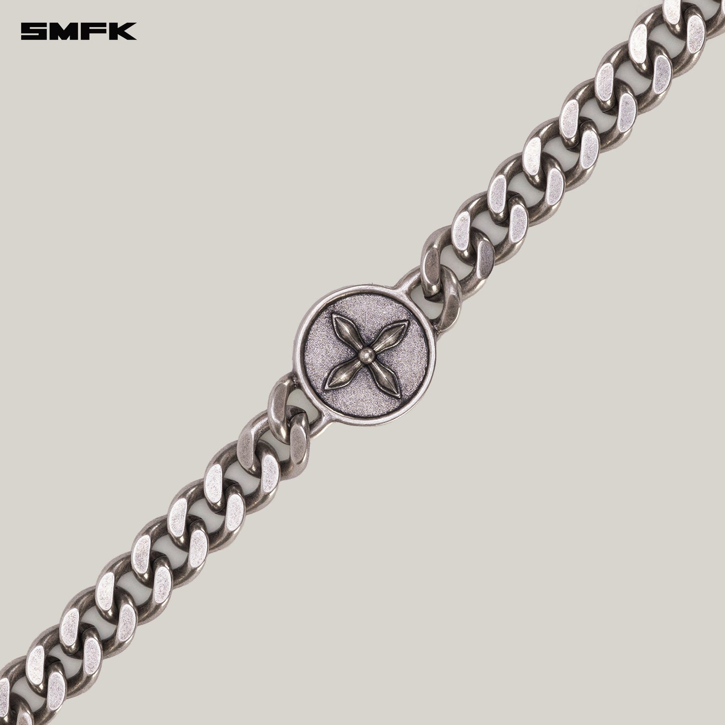 COMPASS Original Badge Metal Bracelet Antique Silver