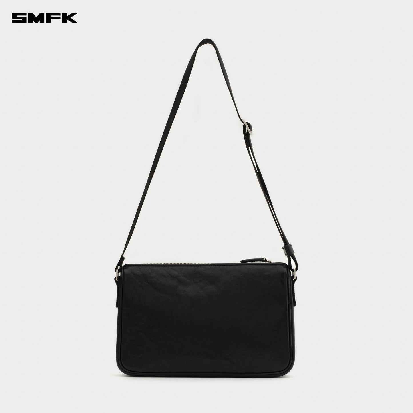 COMPASS BADGE Leather Shoulder Bag (Small) Wilderness Black