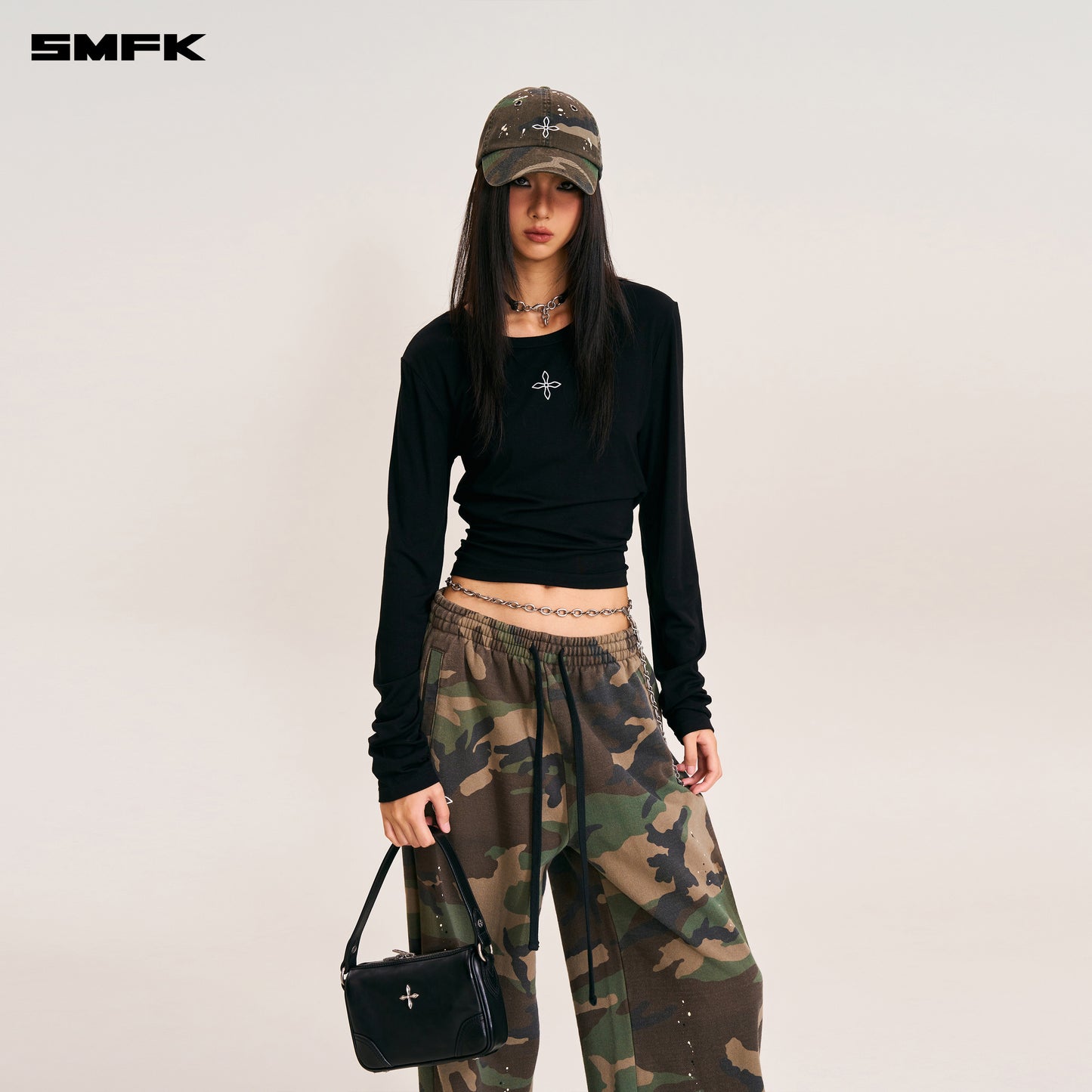 RAGE ORIGIN LEATHER SHOULDER BAG/SMALL Wilderness Black