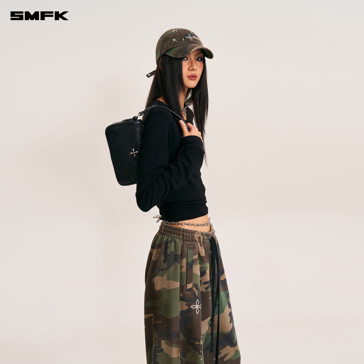 RAGE ORIGIN LEATHER SHOULDER BAG/SMALL Wilderness Black