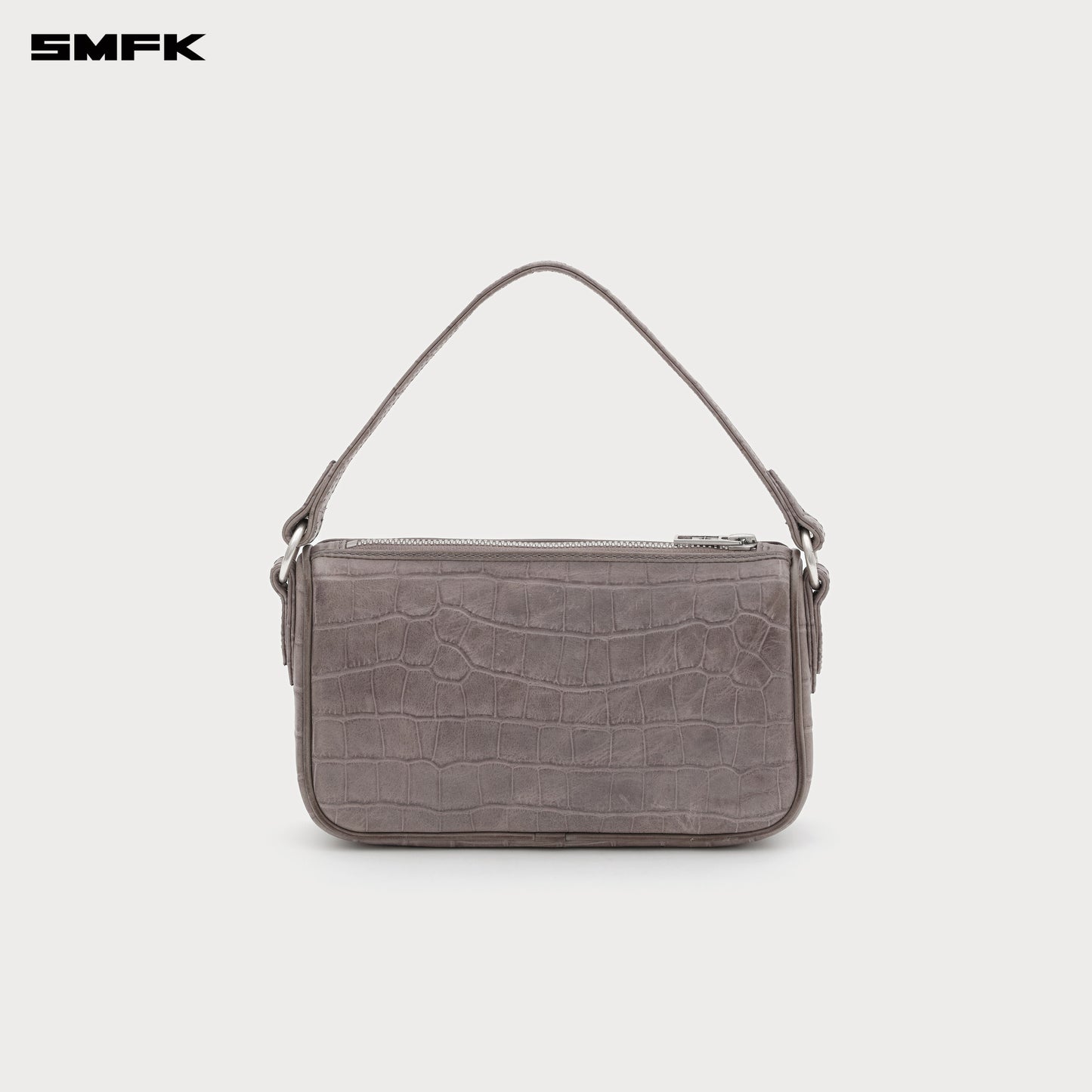 COMPASS BADGE HOLDER Leather Bag (Small) Ash Crocodile