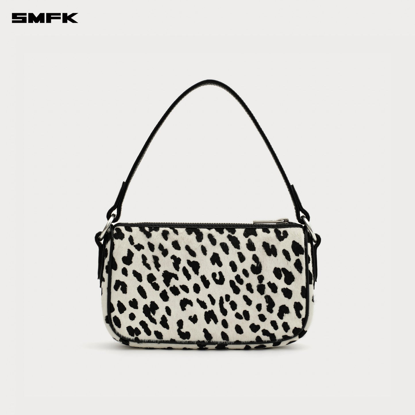 COMPASS BADGE Fur Bag (Small) Snow Leopard