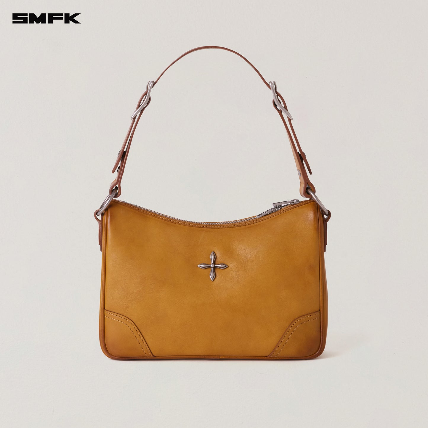 RAGE ORIGIN LEATHER SHOULDER BAG/MEDIUM Grassland Brown Patina