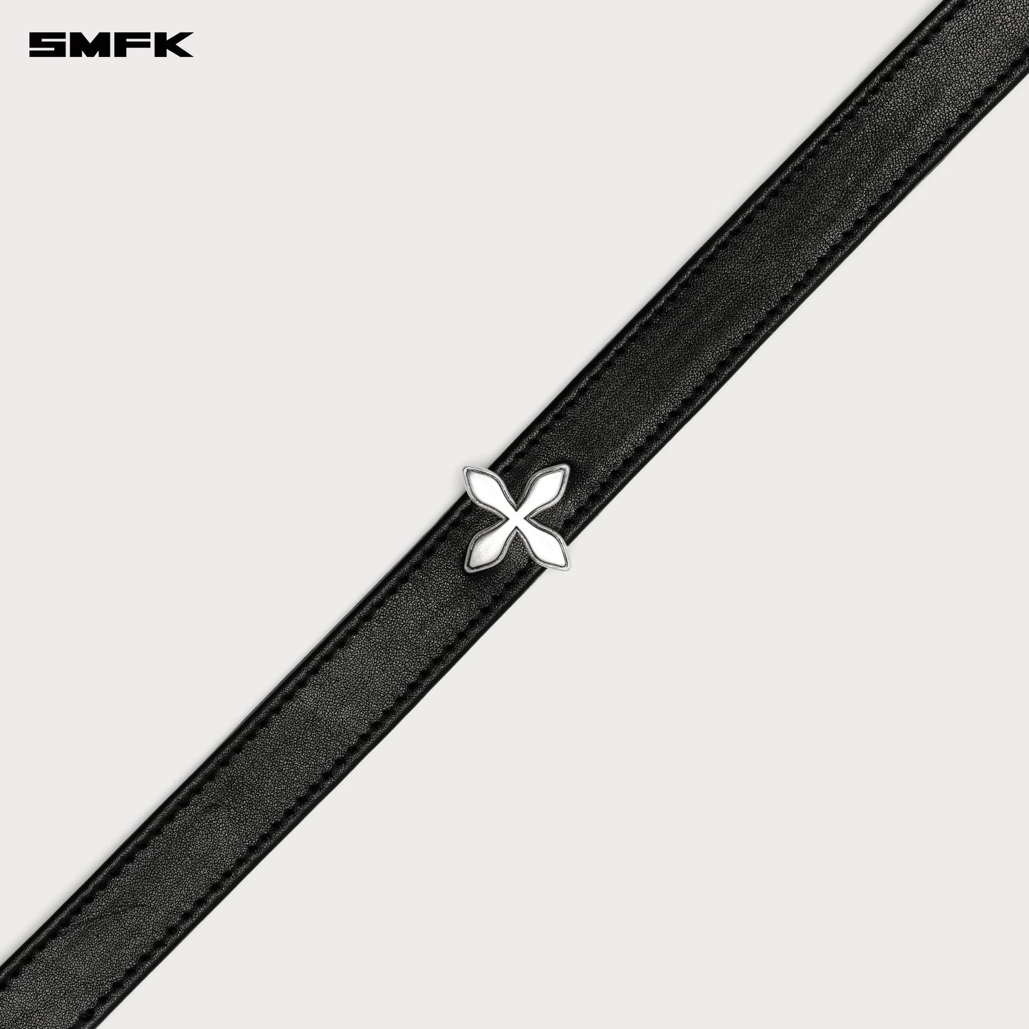COMPASS RIVET Leather Thick Choker Ebony Silver BLT02B2