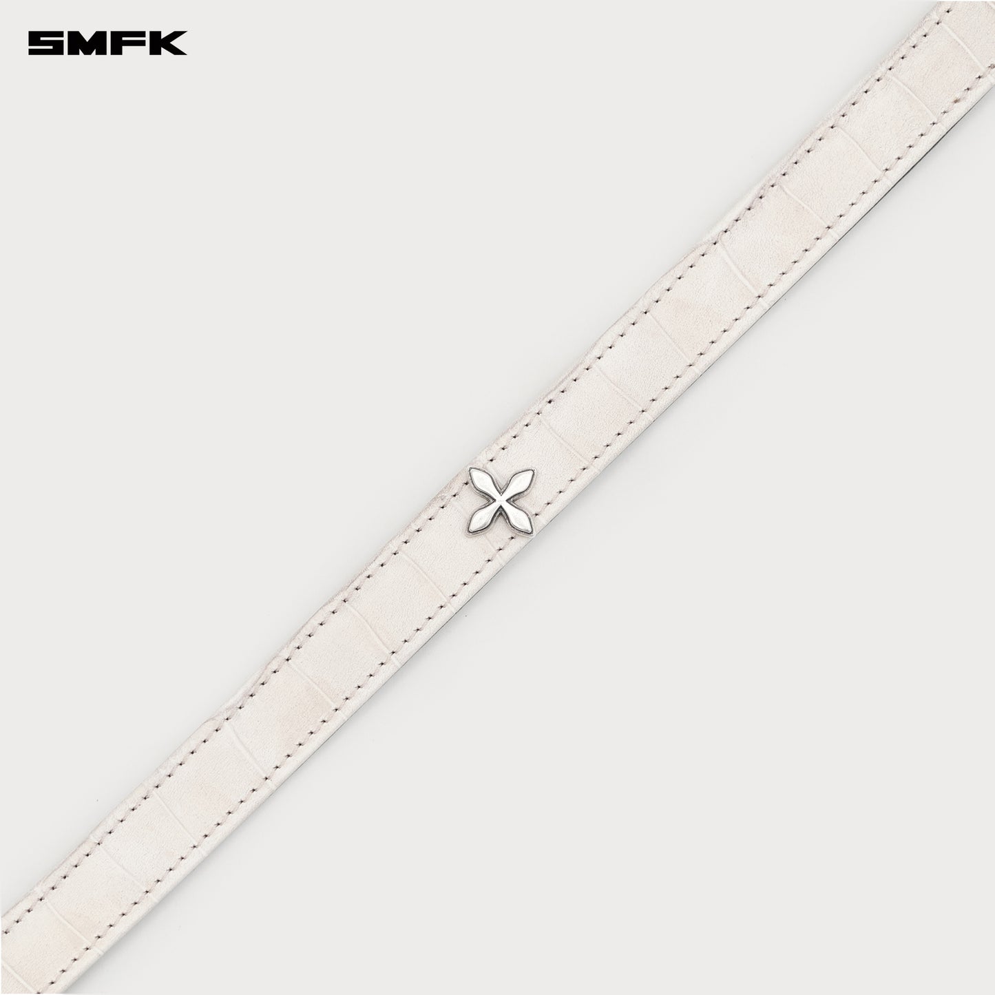 COMPASS Classic Croc-Effect Thick Choker Ivory Crocodile