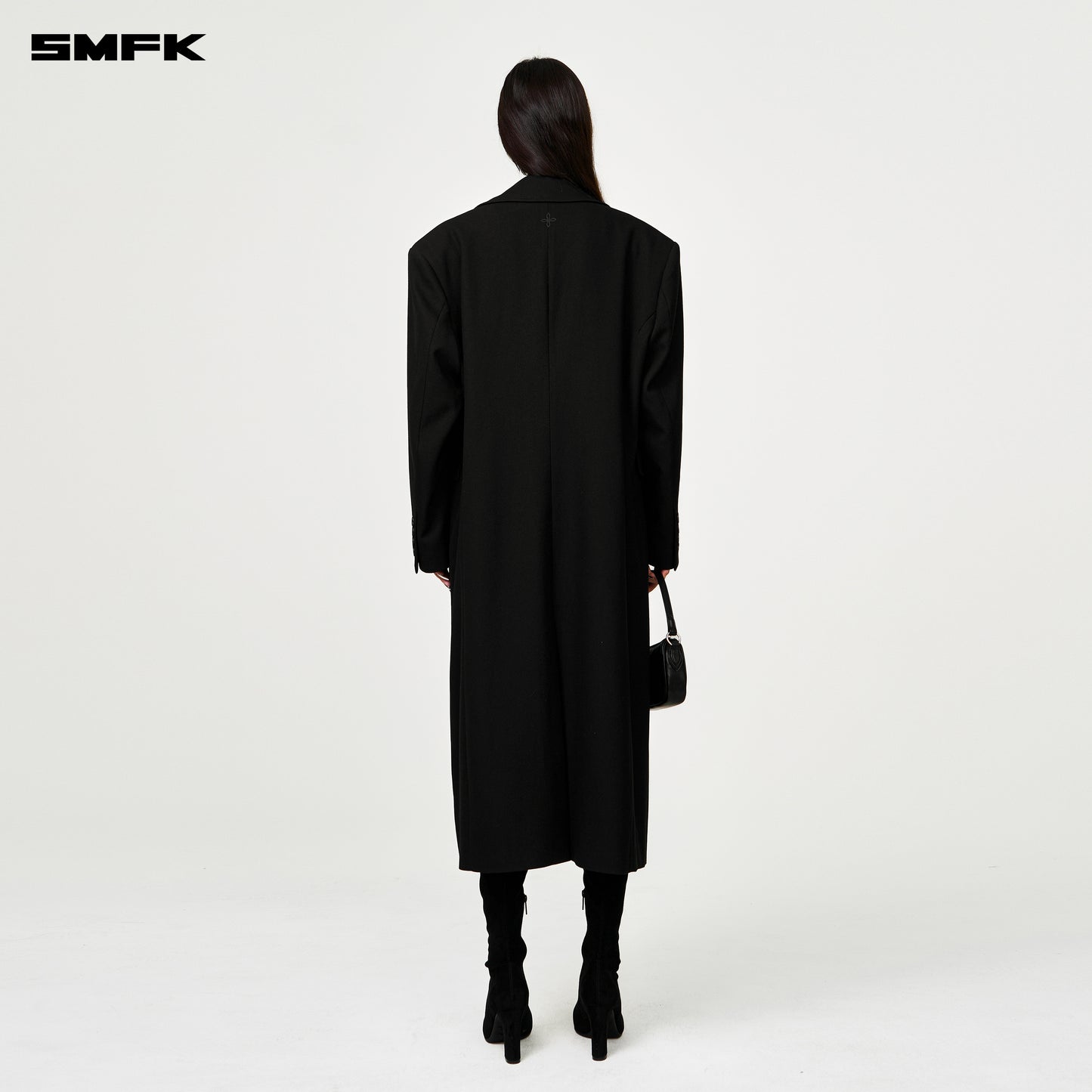 COMPASS DESIGNER Midnight Trench Coat Wilderness Black
