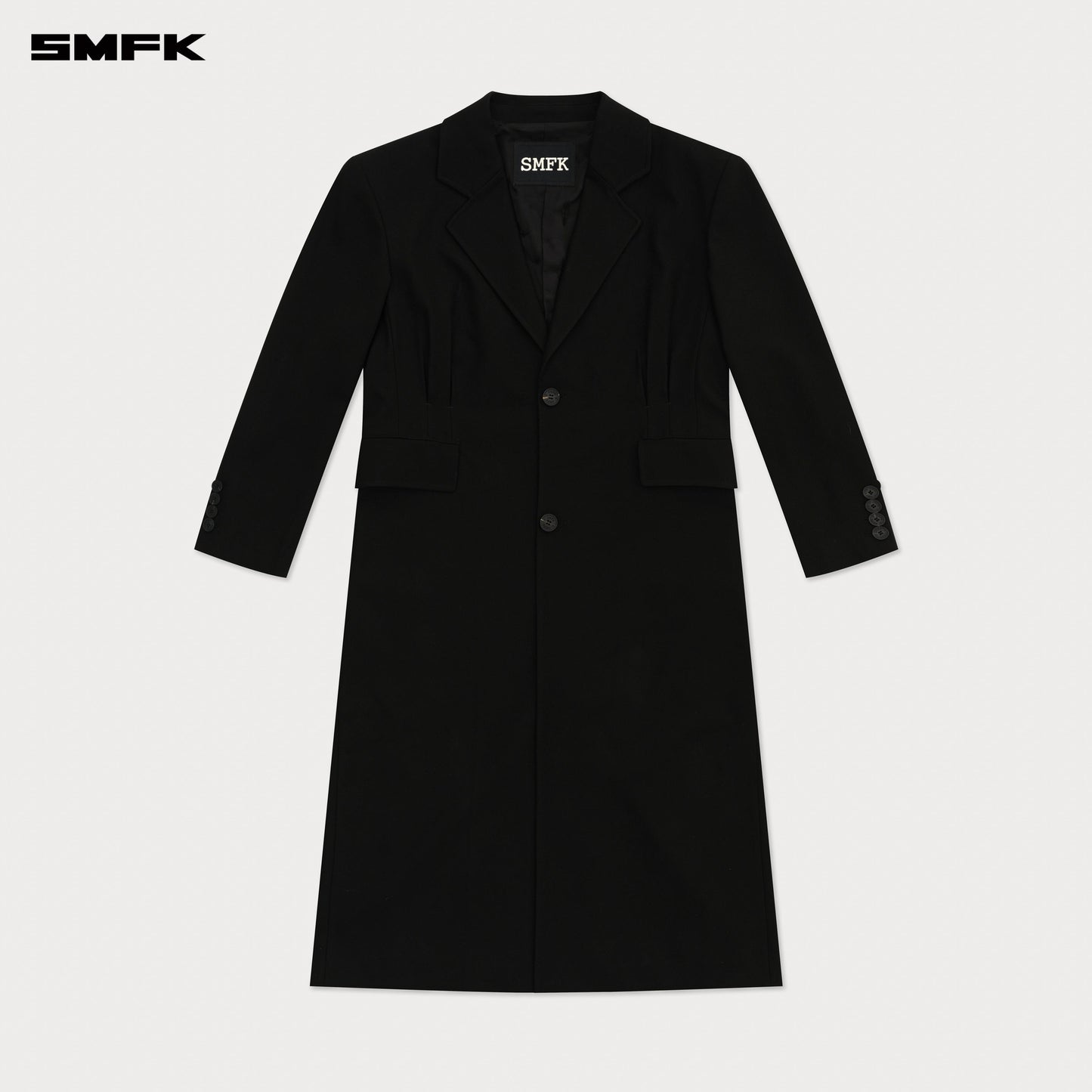COMPASS DESIGNER Midnight Trench Coat Wilderness Black