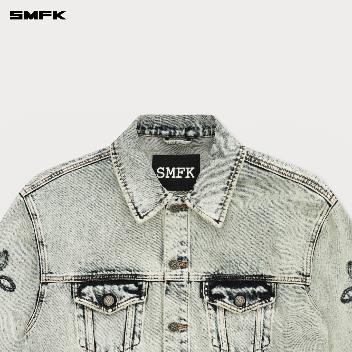COMPASS WILD Denim Jacket Snow Blossom
