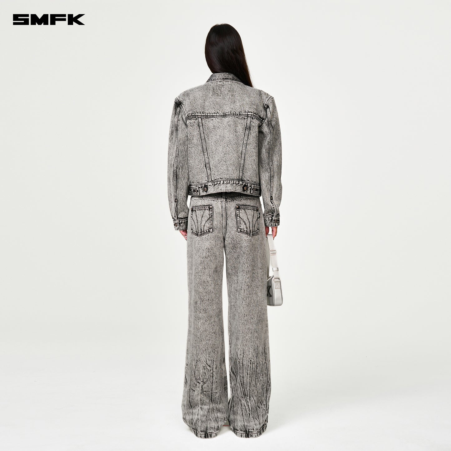 COMPASS PERMANENT Denim Jacket Ash Gray