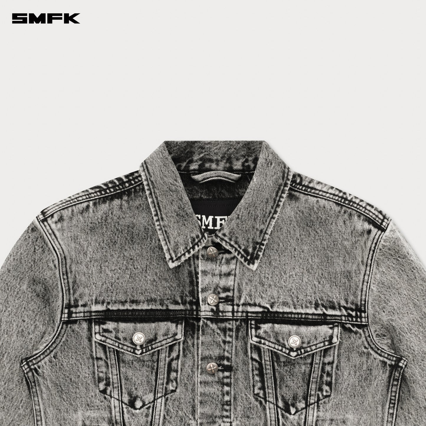 COMPASS PERMANENT Denim Jacket Ash Gray