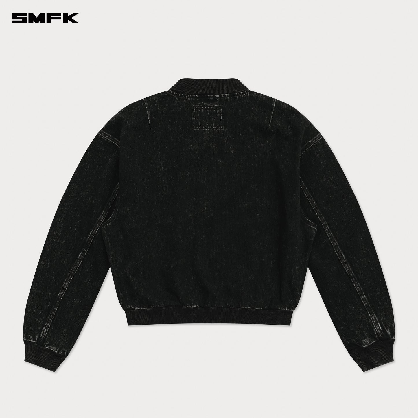 COMPASS Classic Oversizedd Baseball Jacket Onyx Denim