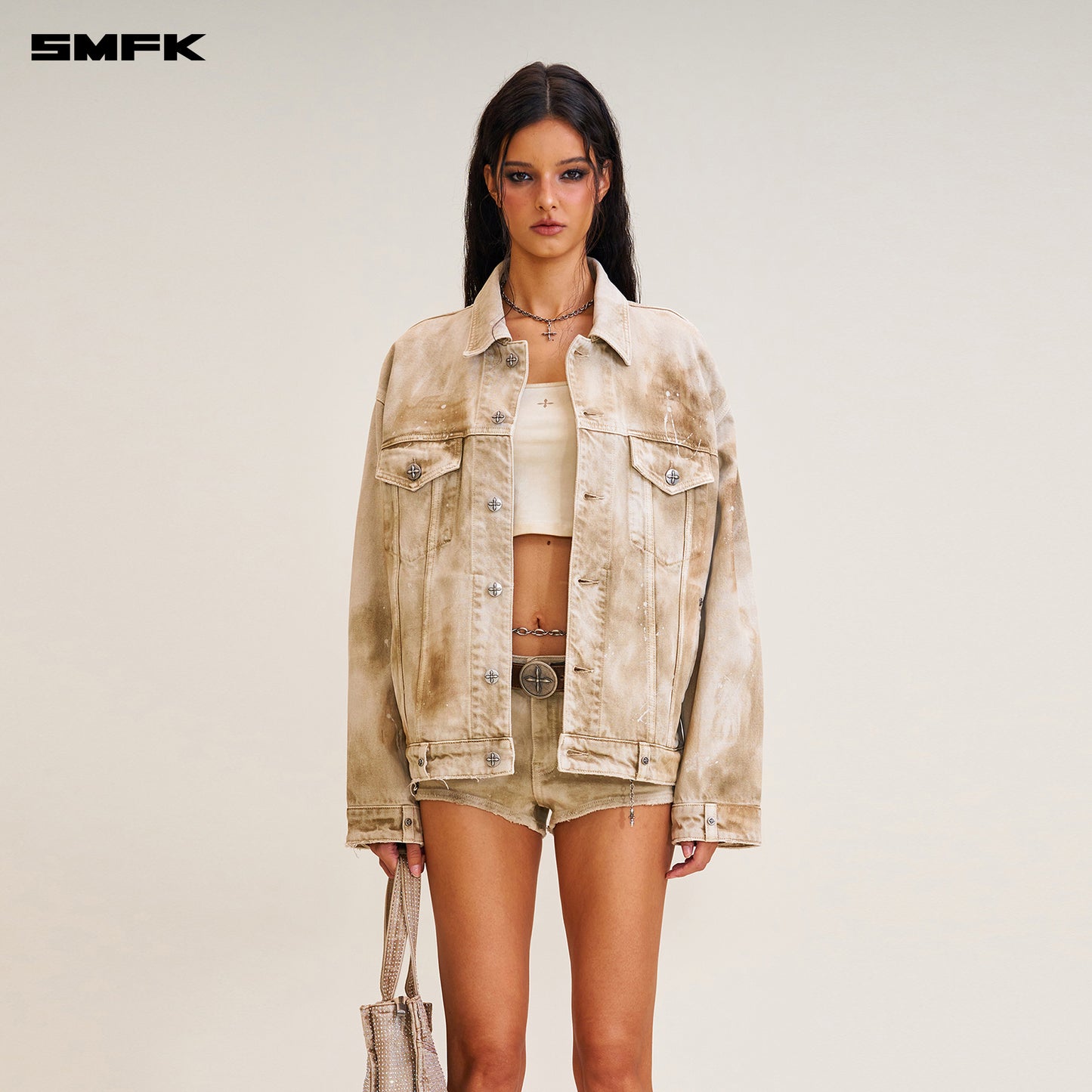 RAGE WILD Huge Denim Jacket (HANDCRAFTED Wild Brown