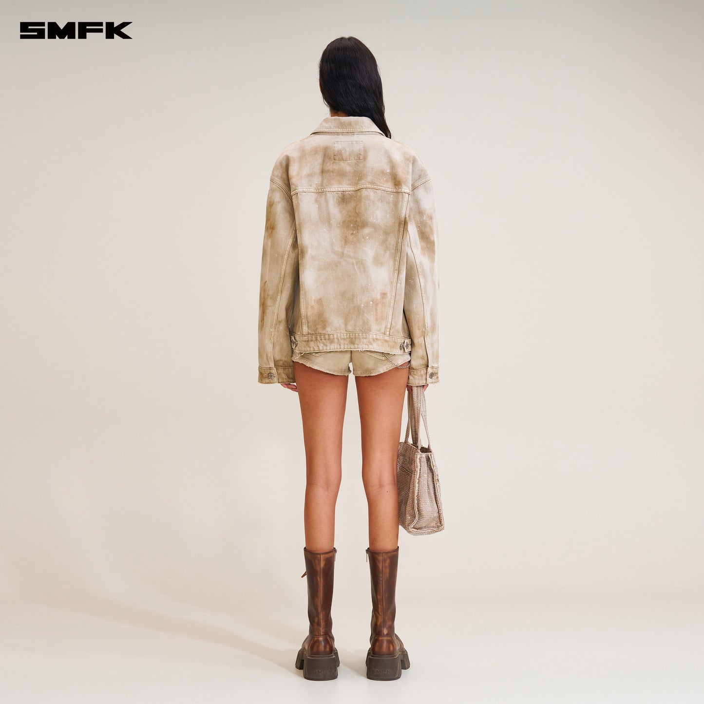 RAGE WILD Huge Denim Jacket (HANDCRAFTED Wild Brown