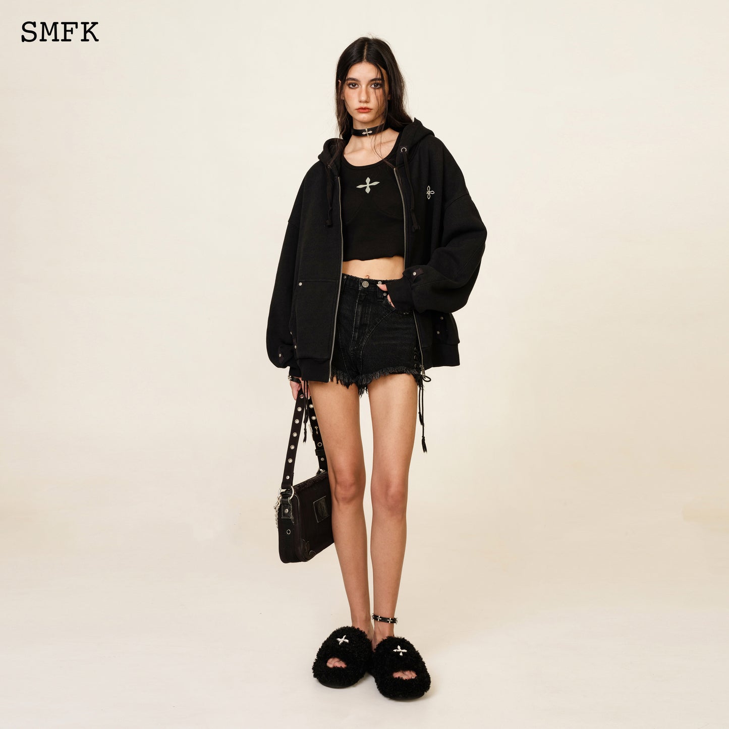 COMPASS Classic Zip Hoodie Wilderness Black