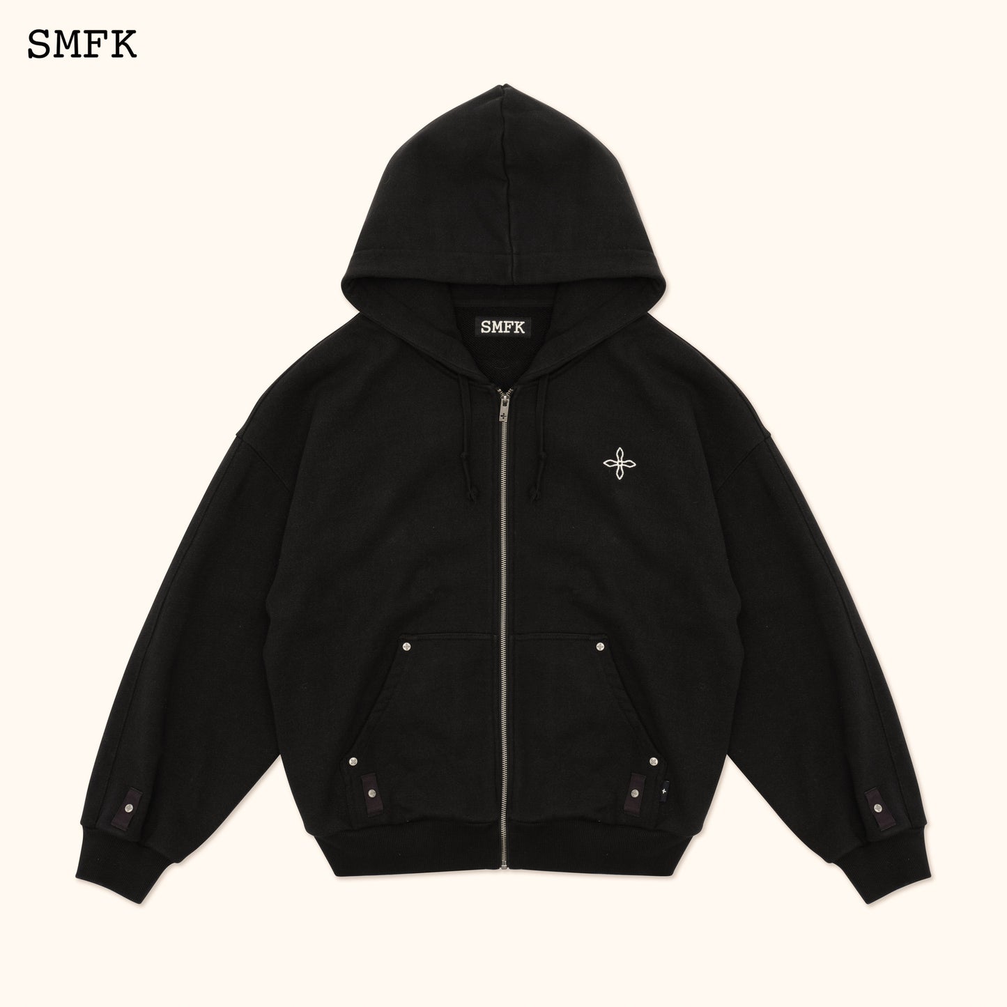 COMPASS Classic Zip Hoodie Wilderness Black
