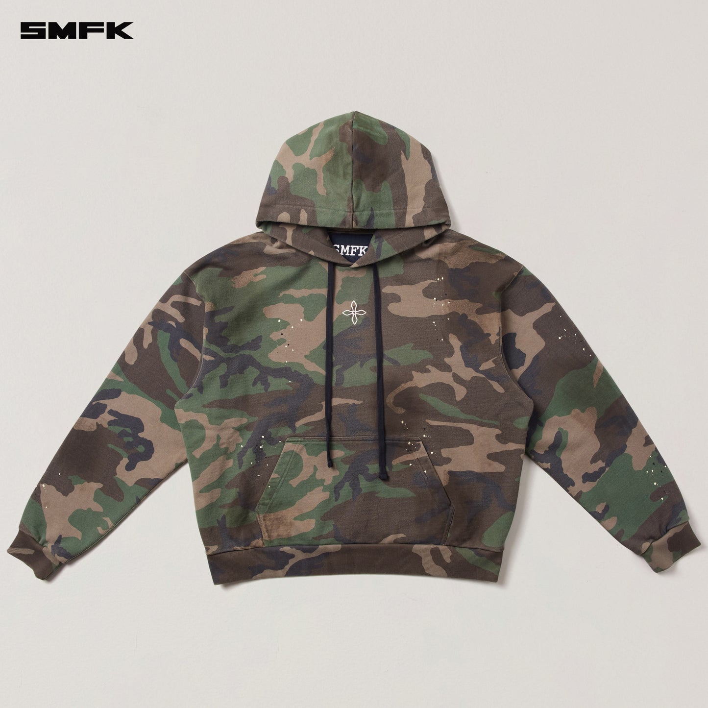 COMPASS MODE LOOSE CAMO HOODIE Army Green Camouflage