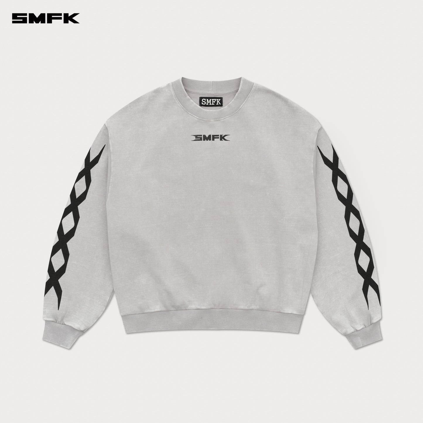 FUTURE DNA Chain Racing Oversized Sweatshirt Ash Gray
