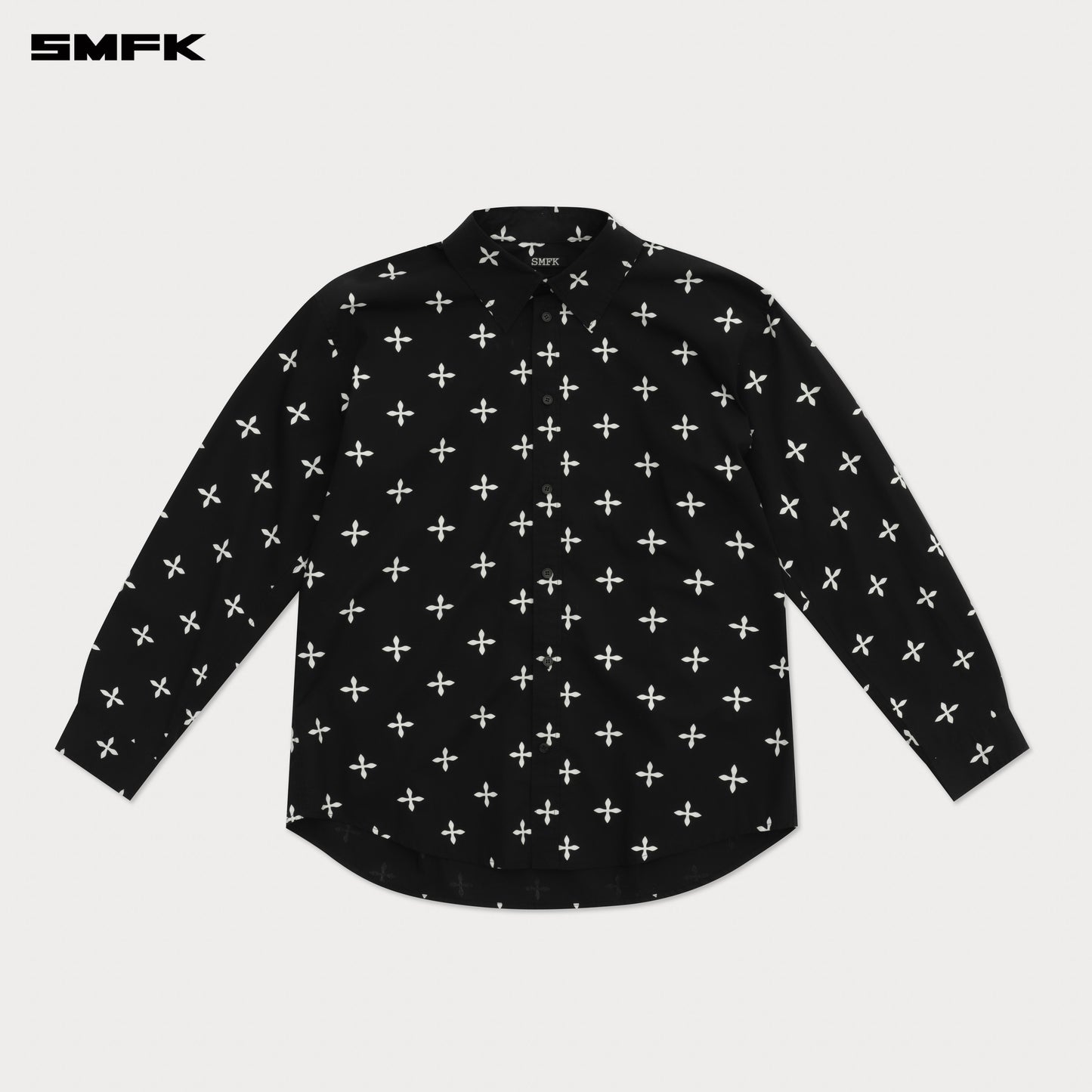 COMPASS Black Garden Oversized Shirt Midnight Garden