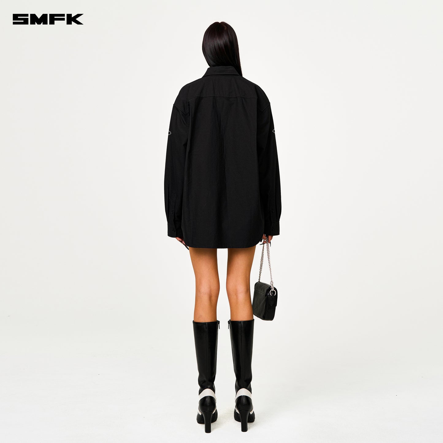 COMPASS DESIGNER Oversized Shirt Wilderness Black