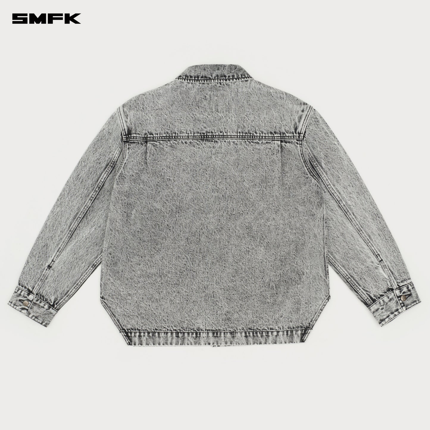 COMPASS WILD Classic Denim Shirt Ash Gray