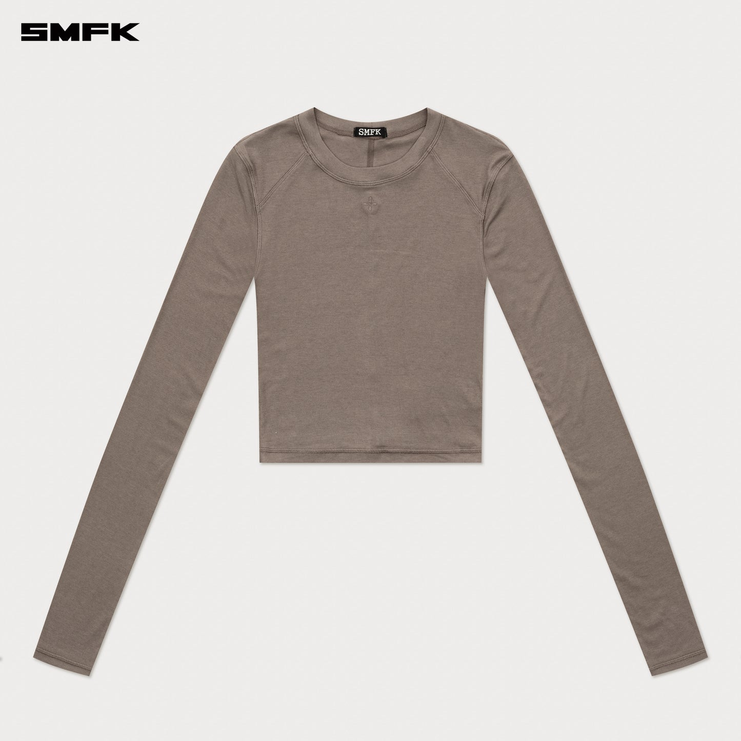 COMPASS RUSH Slim-fit Long-sleeved Top Deep Nude