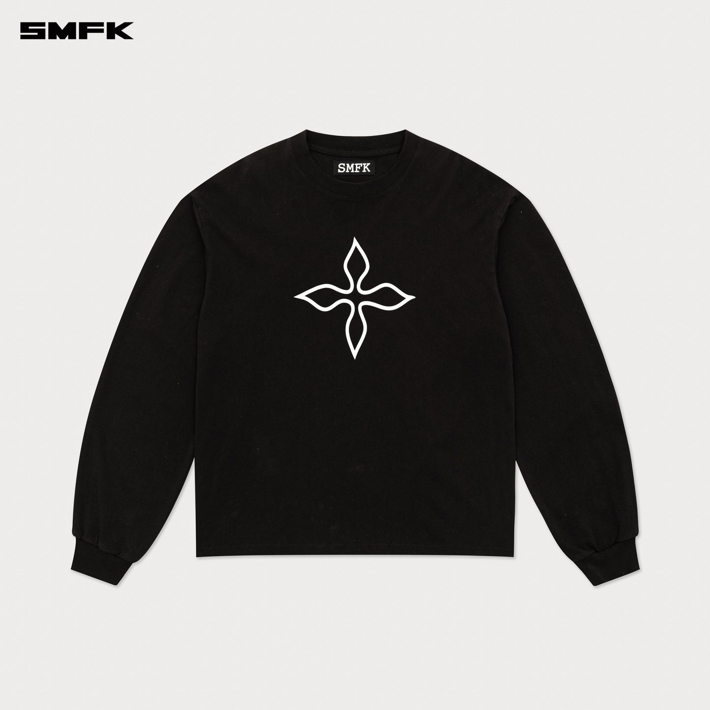 COMPASS Black Magnolia Oversized Sweatshirt Wilderness Black