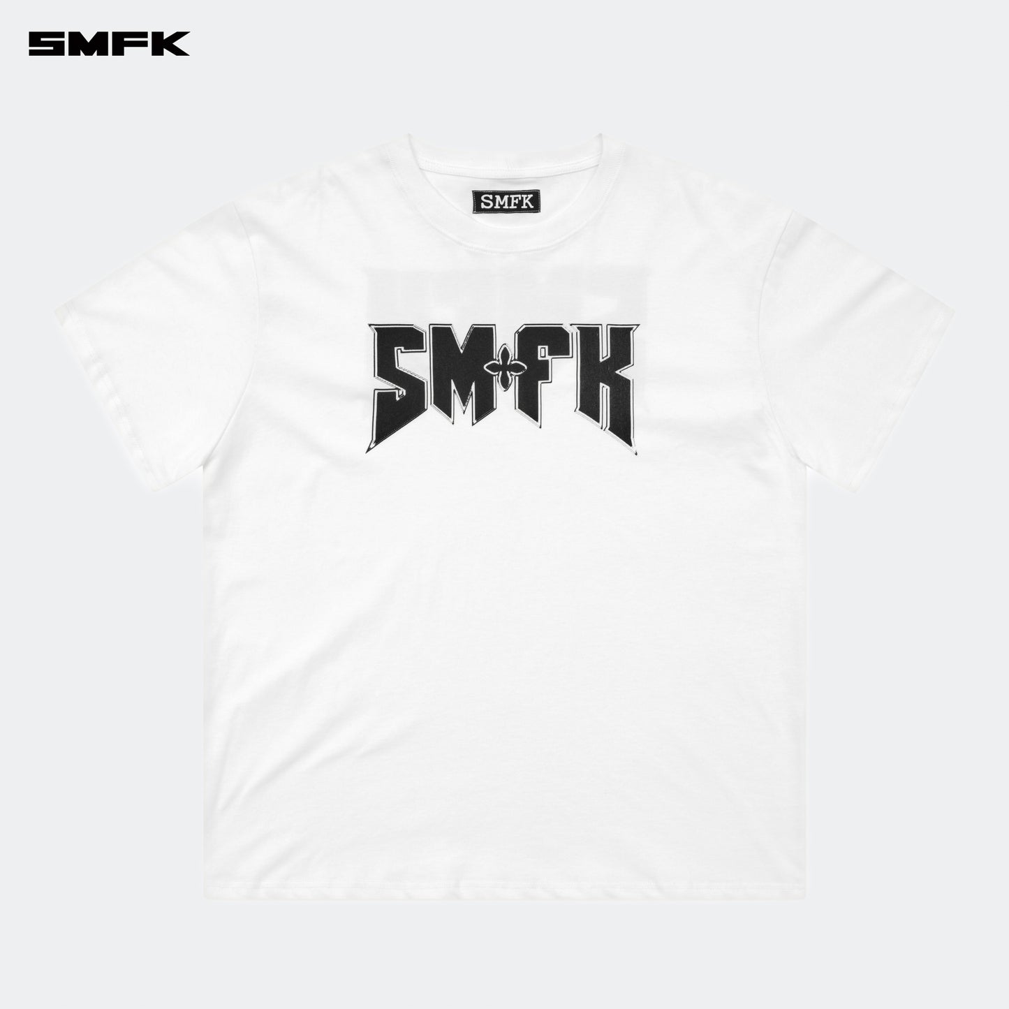 COMPASS SMFK Metal Rock Loose Tee Cream White