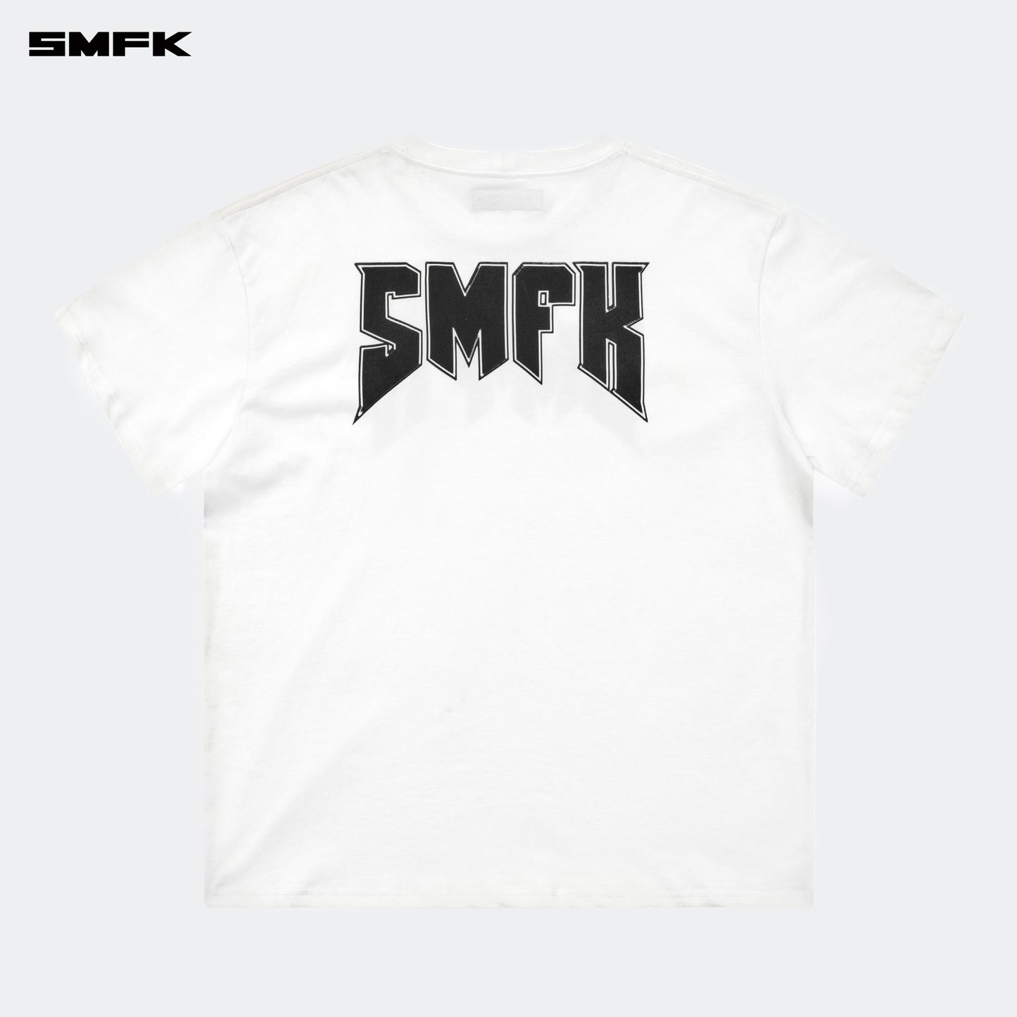 COMPASS SMFK Metal Rock Loose Tee Cream White
