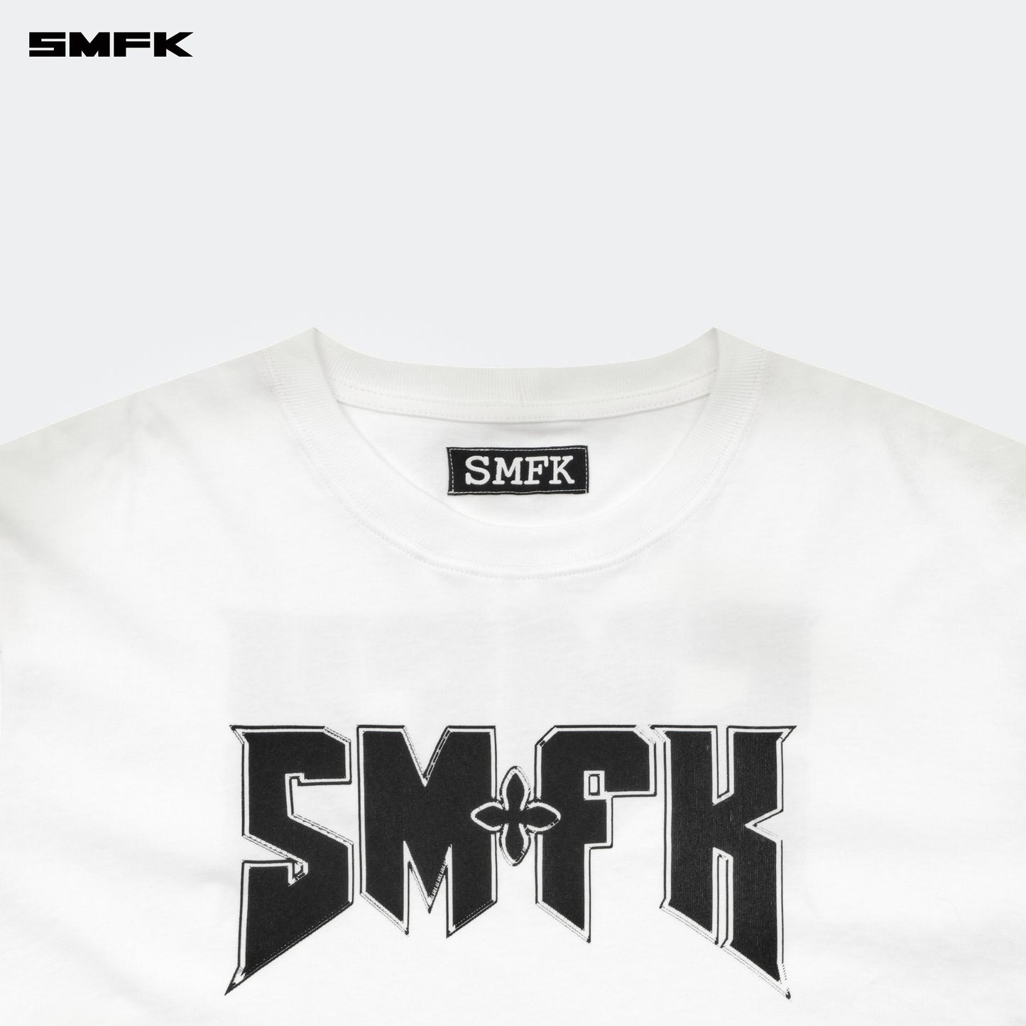 COMPASS SMFK Metal Rock Loose Tee Cream White