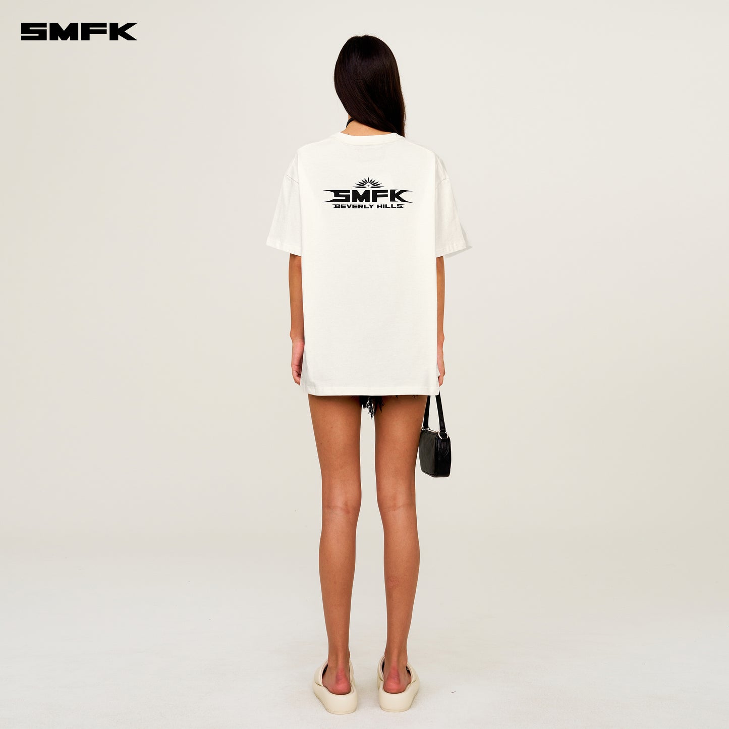 SMFK Beverly Hills Club Oversized Tee Alpine White