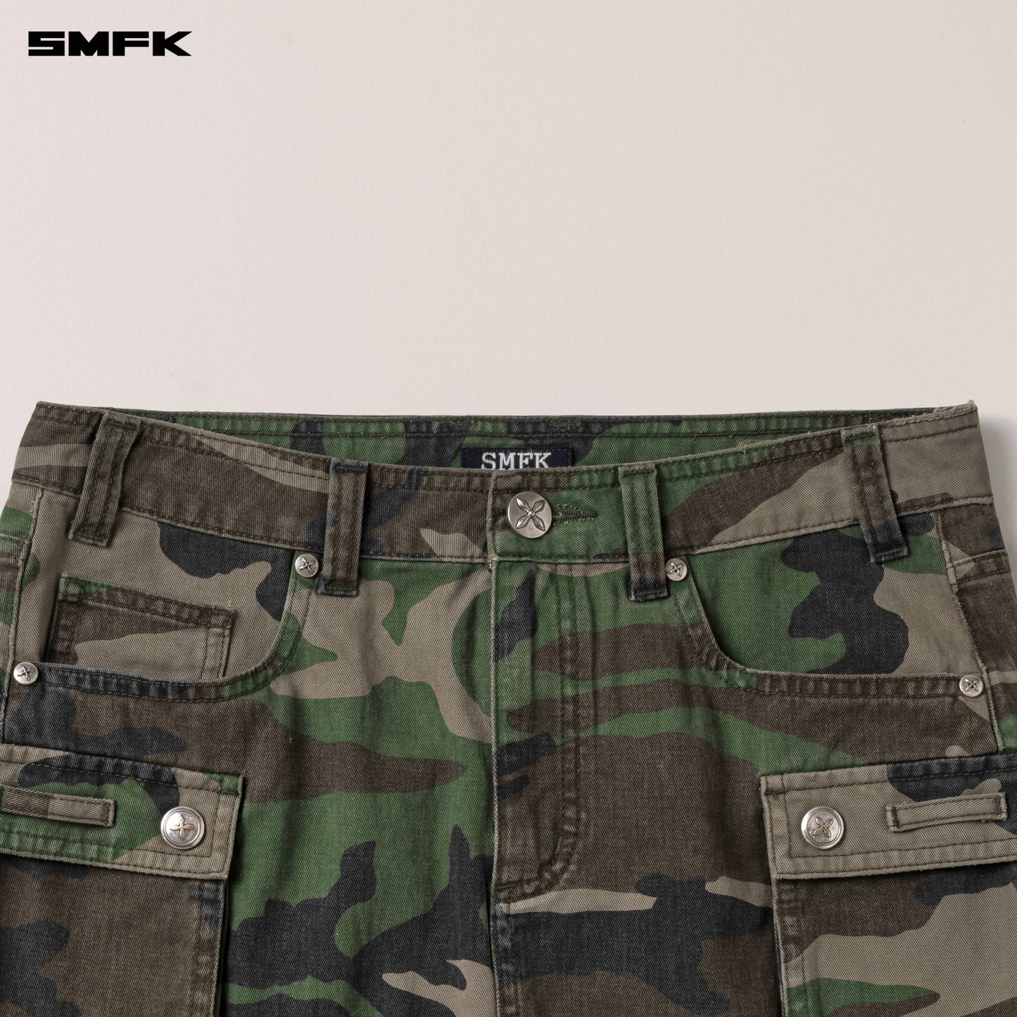 COMPASS WILD Road Cargo Skirt Army Green Camouflage