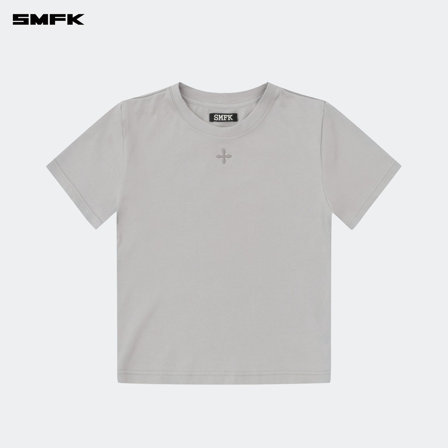 COMPASS HUG Slim Fit Tee Ash Gray
