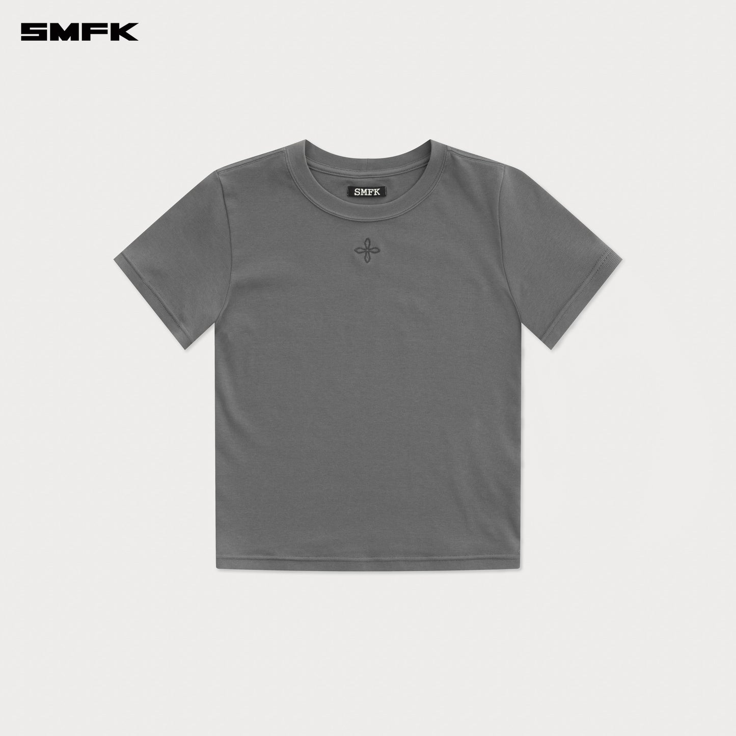 COMPASS Classic Chain Slim-fit Sports Tee Concrete Gray