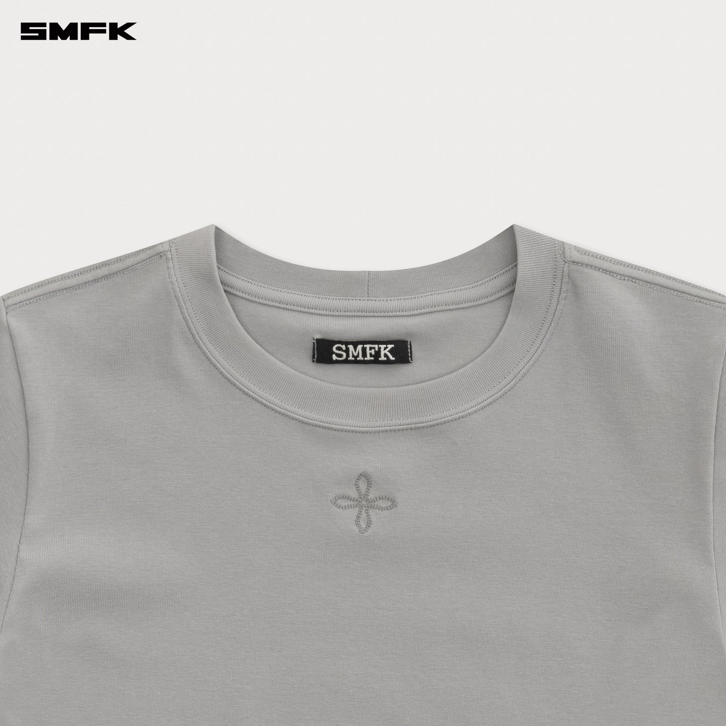 COMPASS Classic Chain Slim-fit Sports Tee Ash Gray