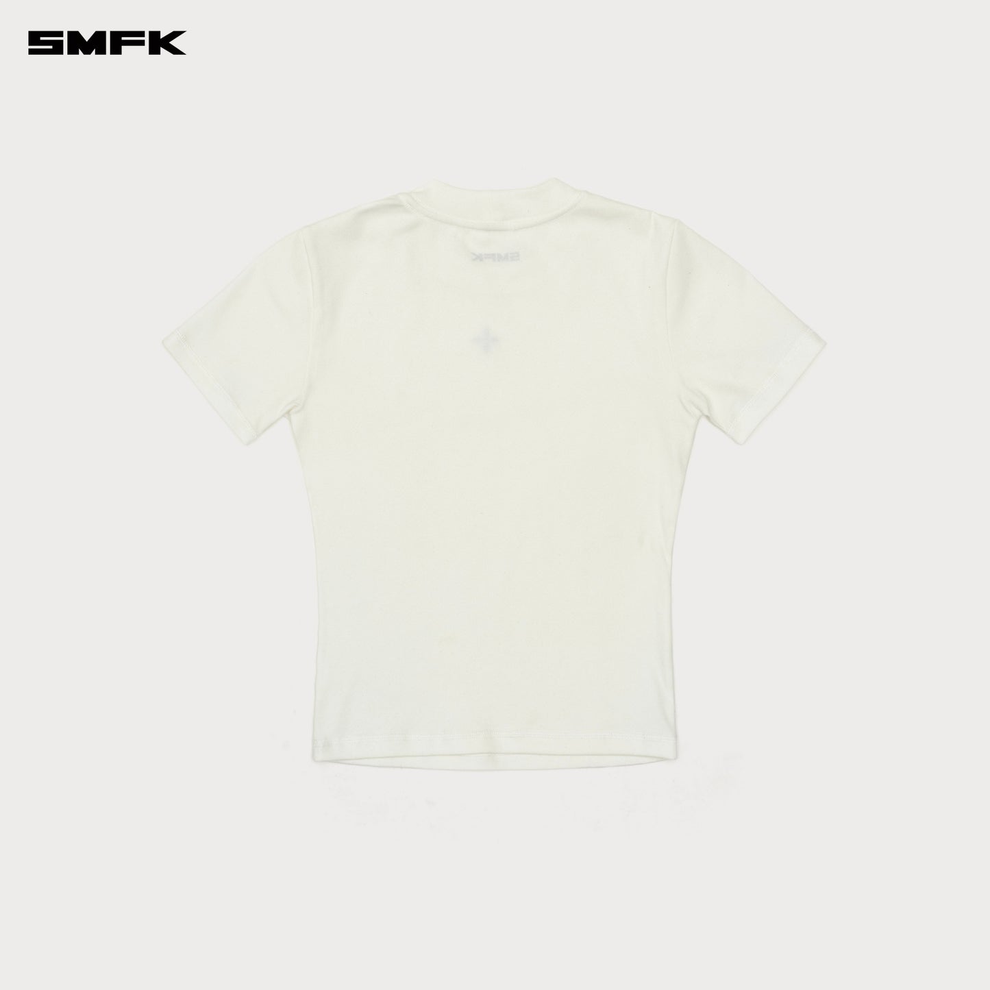COMPASS Badge Fitted Waist Tee Alpine White