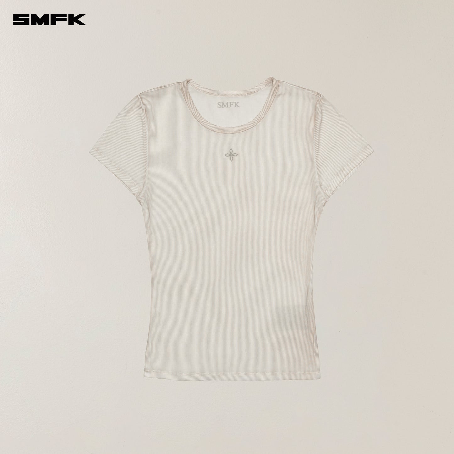 VINTAGE STORM Fade Dye Silk Sports Tee White Mist