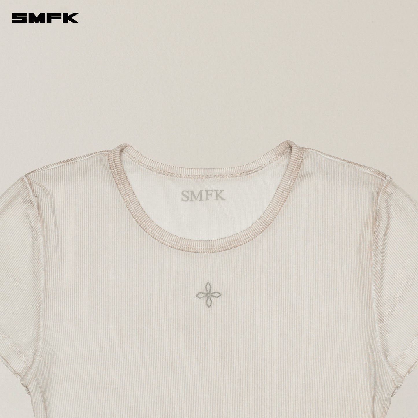 VINTAGE STORM Fade Dye Silk Sports Tee White Mist