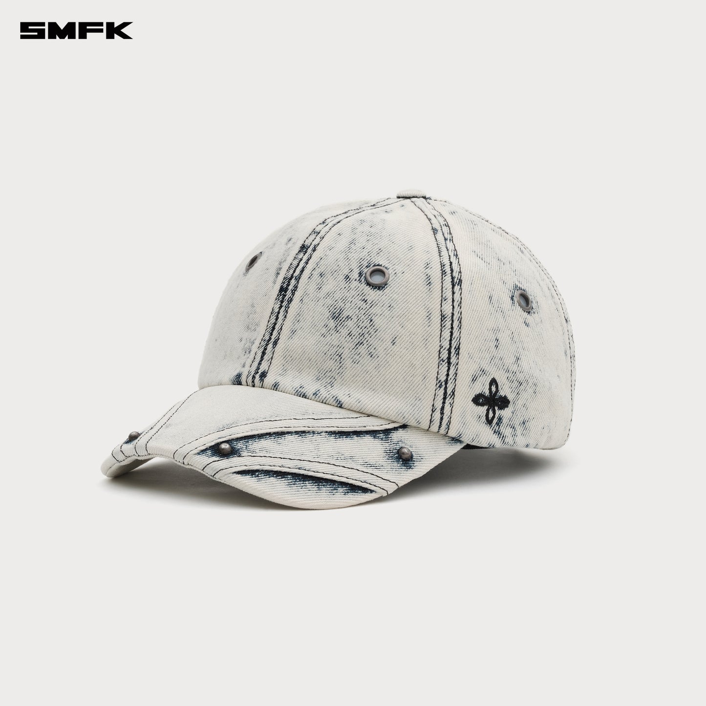 COMPASS Retro Denim Baseball Cap Snow Blossom
