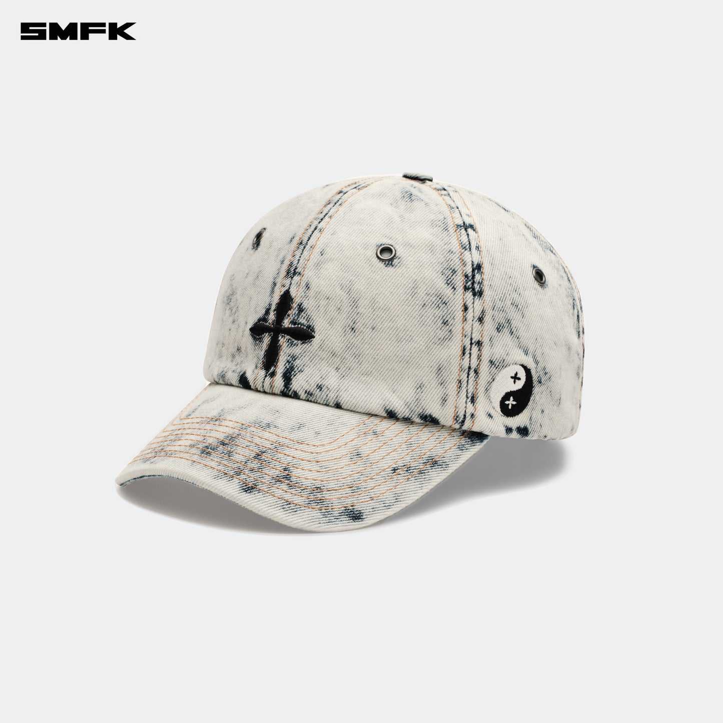 WILD World Denim Baseball Cap Creamy White