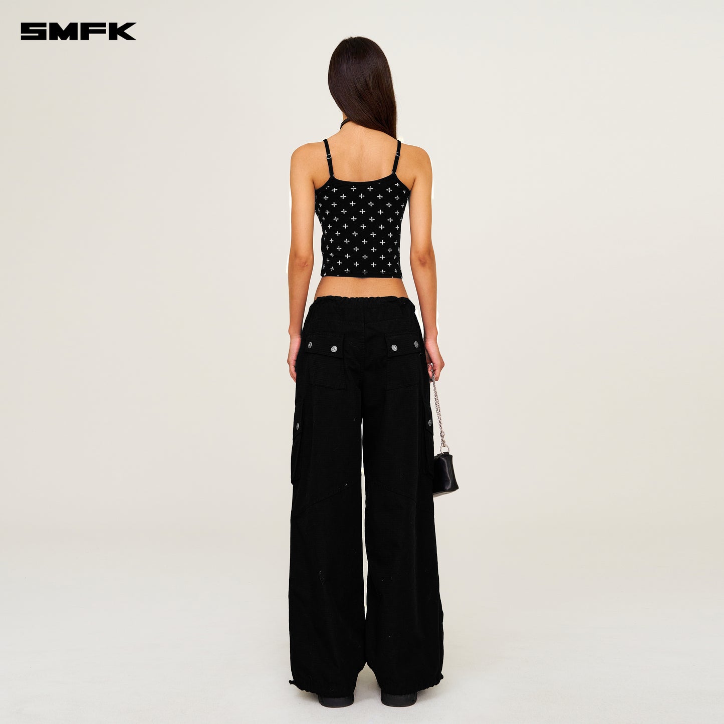 FUTURE MIRAGE Classic Parachute Pants Wilderness Black