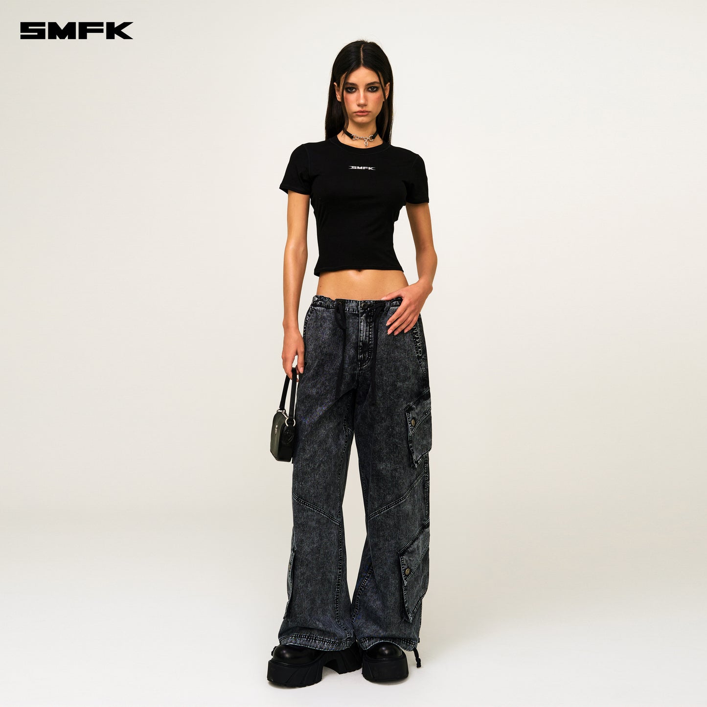 FUTURE MIRAGE Classic Parachute Pants Stormy Gray
