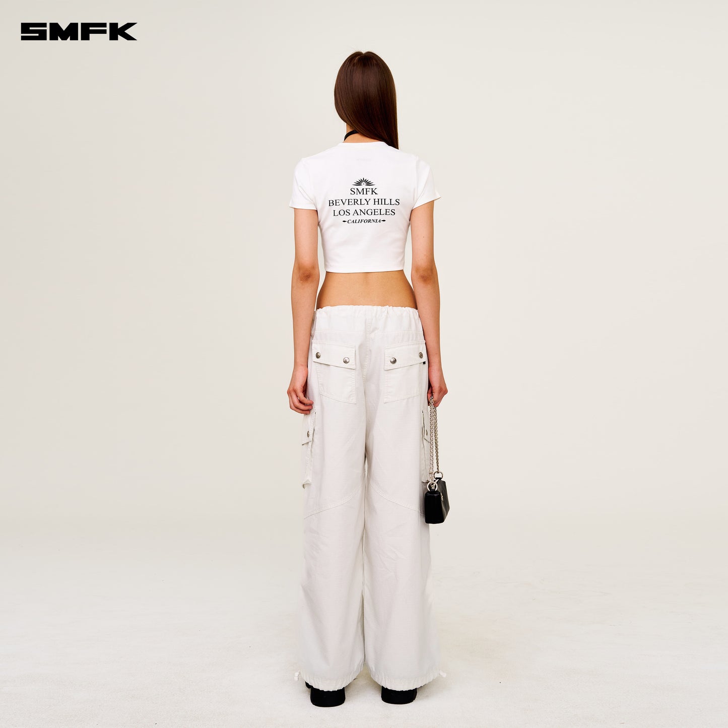 FUTURE MIRAGE Classic Parachute Pants Alpine White
