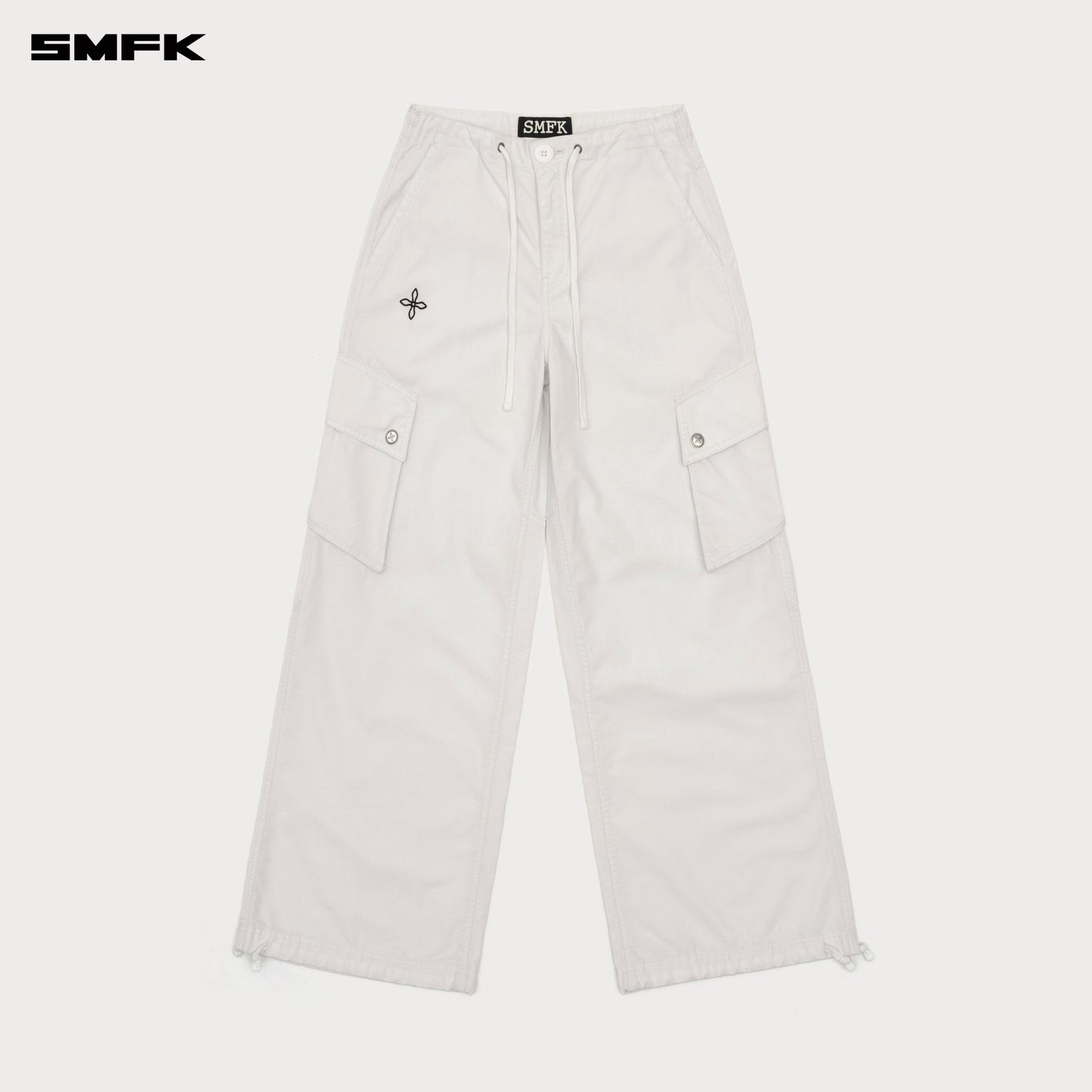 FUTURE MIRAGE Classic Parachute Pants Alpine White