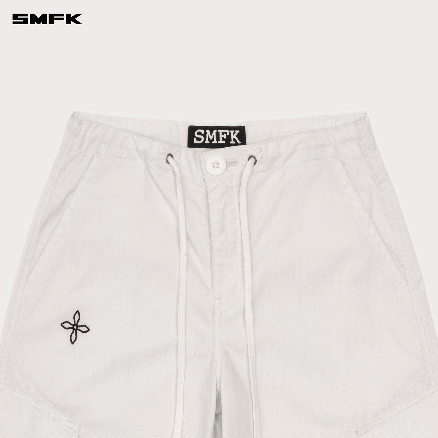 FUTURE MIRAGE Classic Parachute Pants Alpine White