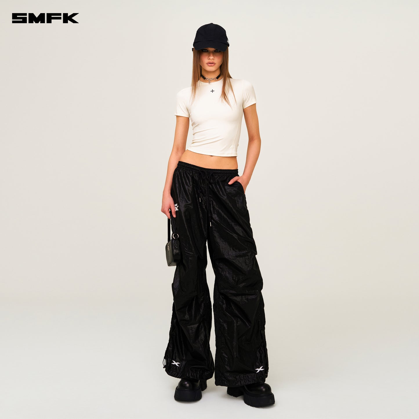 FUTURE MIRAGE Interstellar Wide-Leg Sweatpants Lightning Black