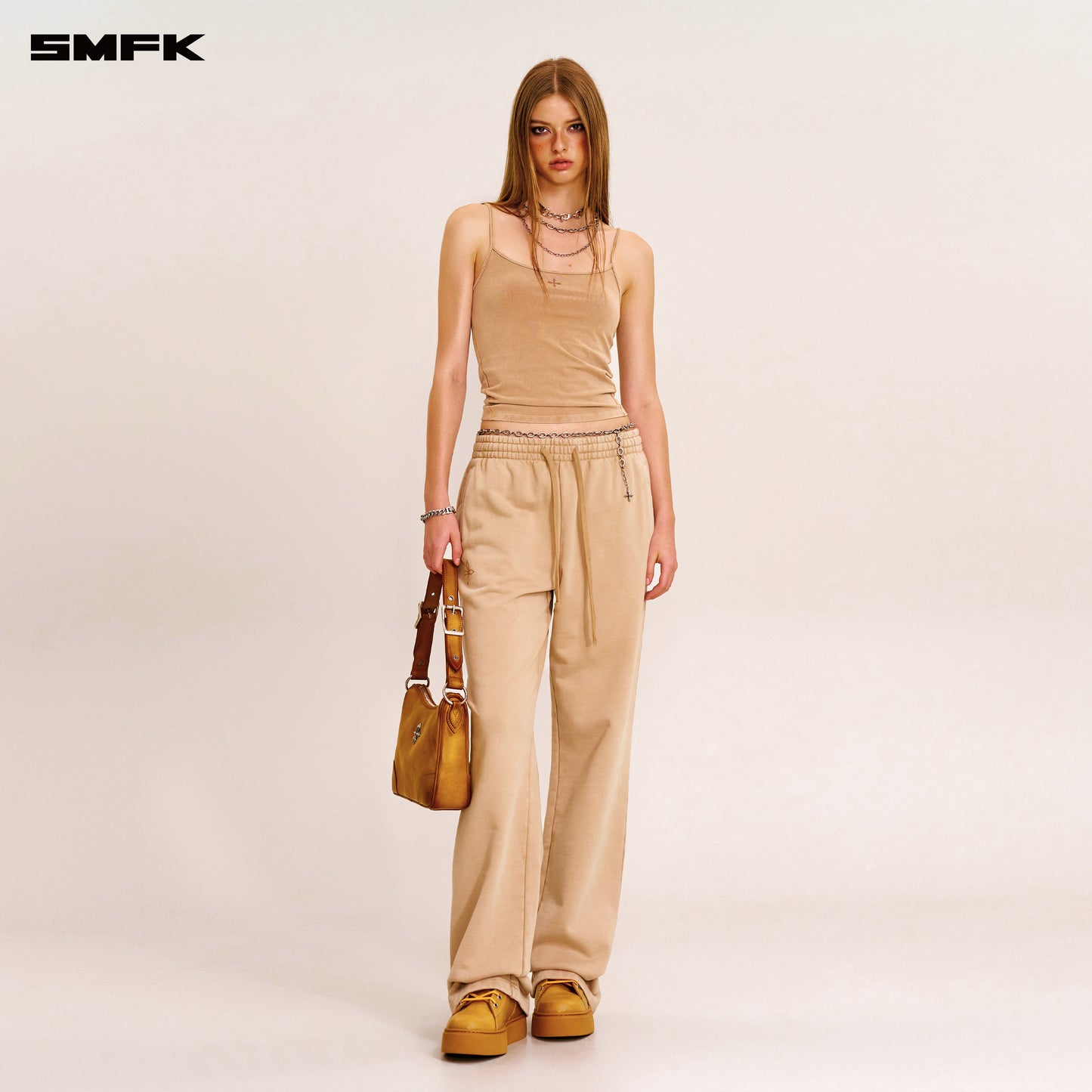 COMPASS MODE STRAIGHT SPORTS PANTS Sandy Khaki