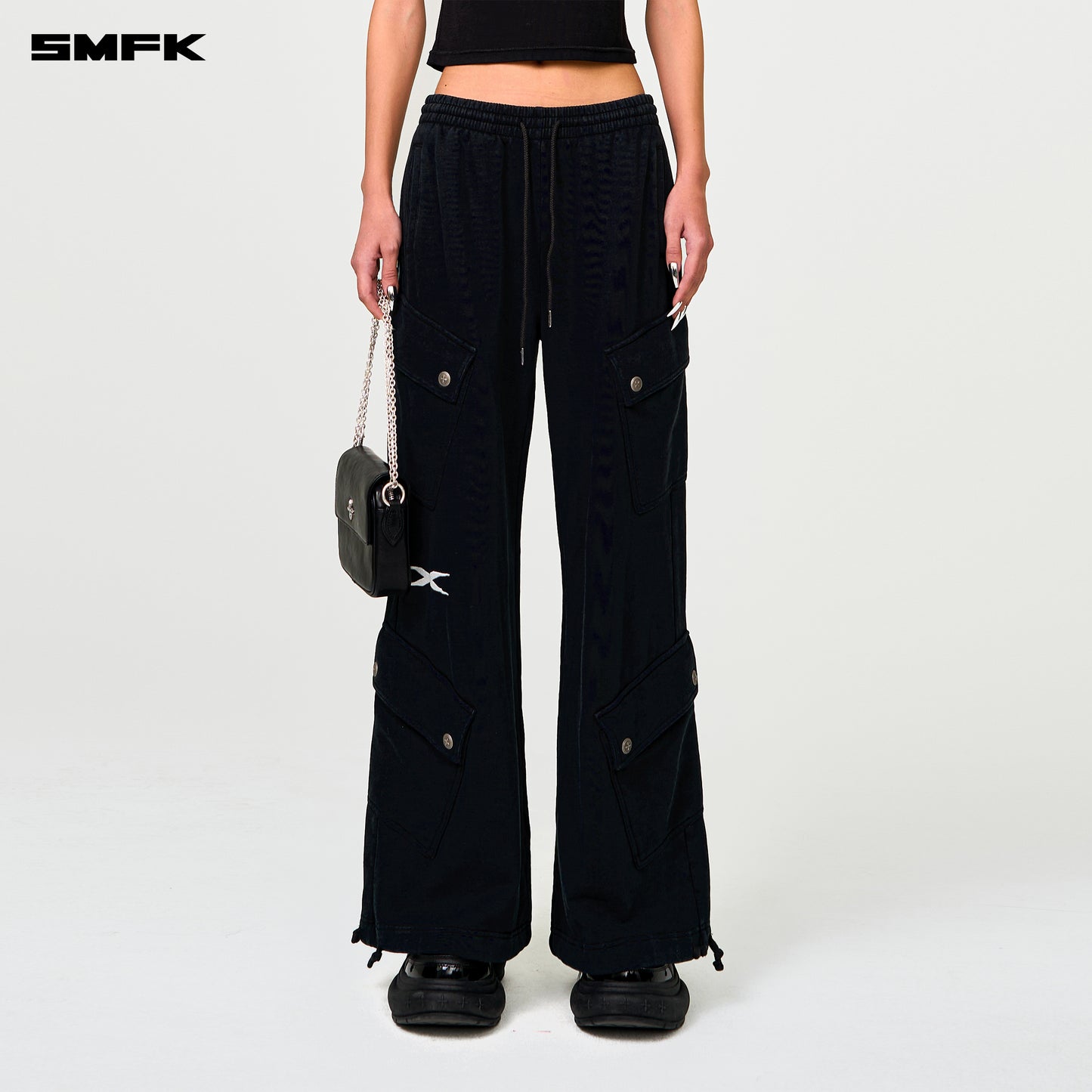FUTURE DNA Intensify Wide-Leg Sweatpants Wilderness Black