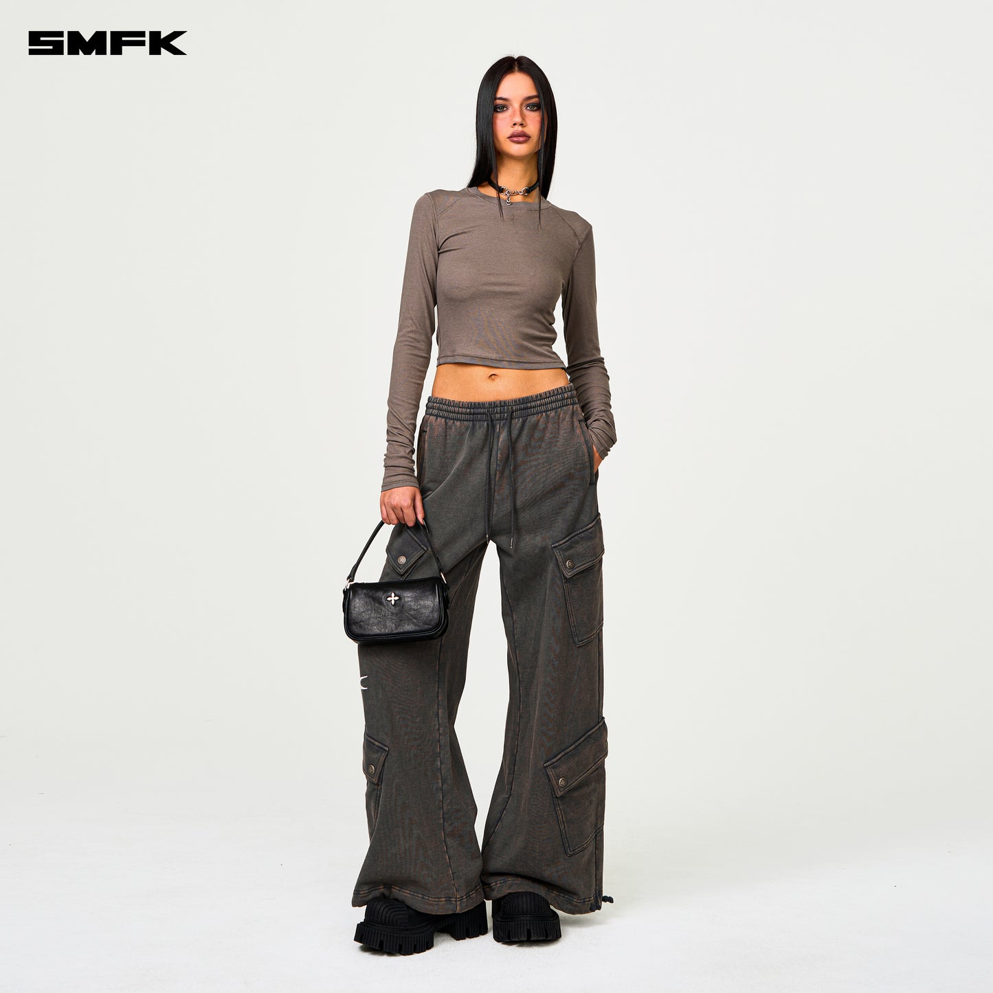 FUTURE DNA Intensify Wide-Leg Sweatpants Stormy Gray