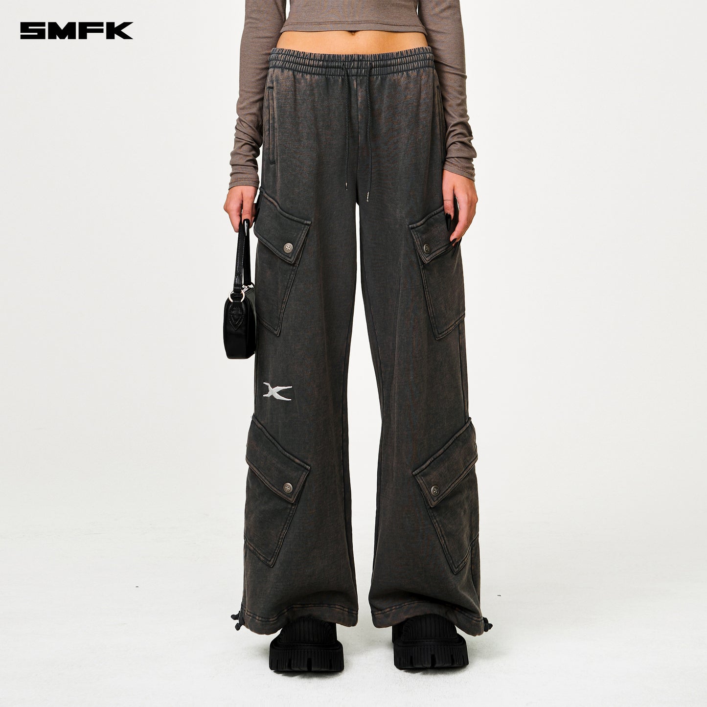 FUTURE DNA Intensify Wide-Leg Sweatpants Stormy Gray